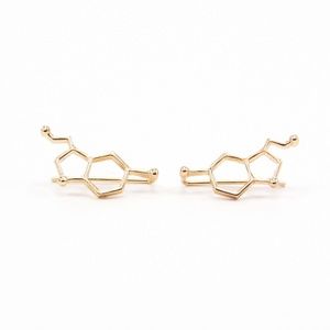 Gold Serotonin Ear Climber Earrings Crawlers